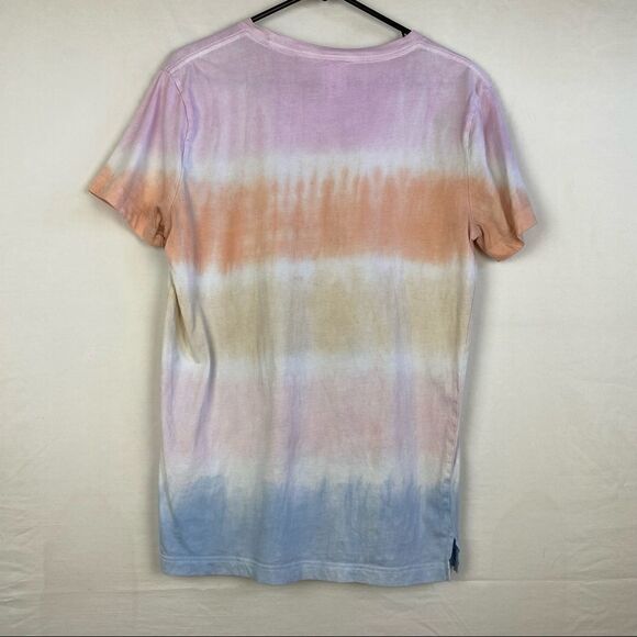 VS Pink pastel rainbow stripe tie dye shirt - Picture 2 of 7